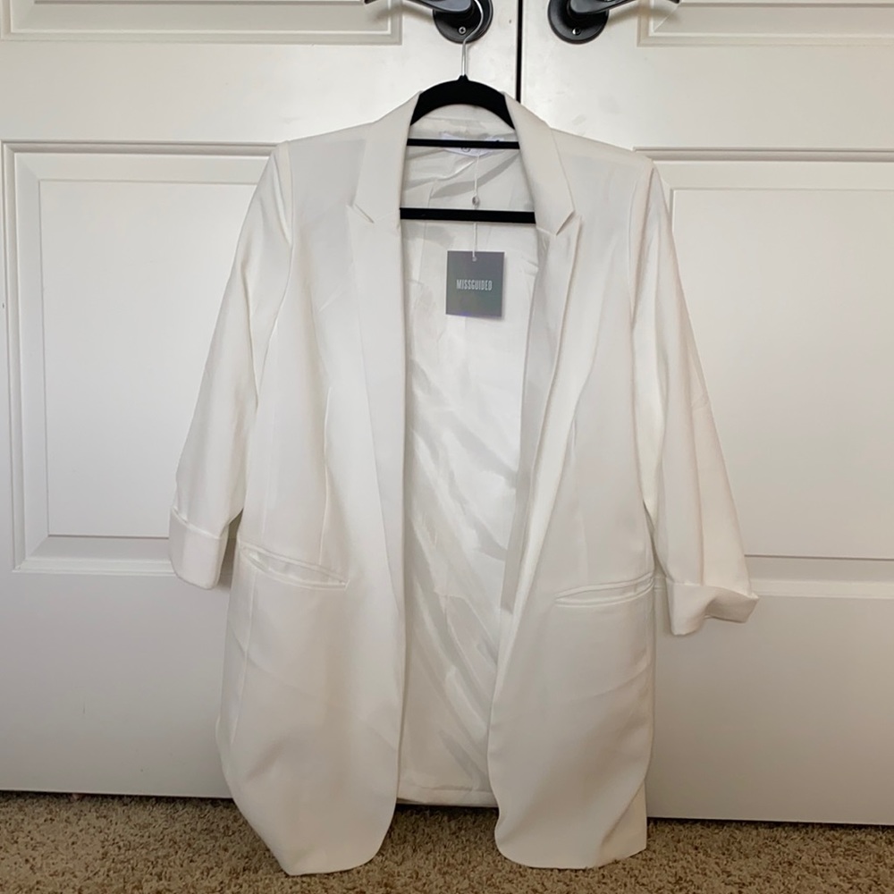 Misguided white blazer